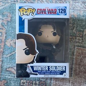 Funko Pop Bucky Barnes Winter Soldier Figure from Captain America Civil War 129